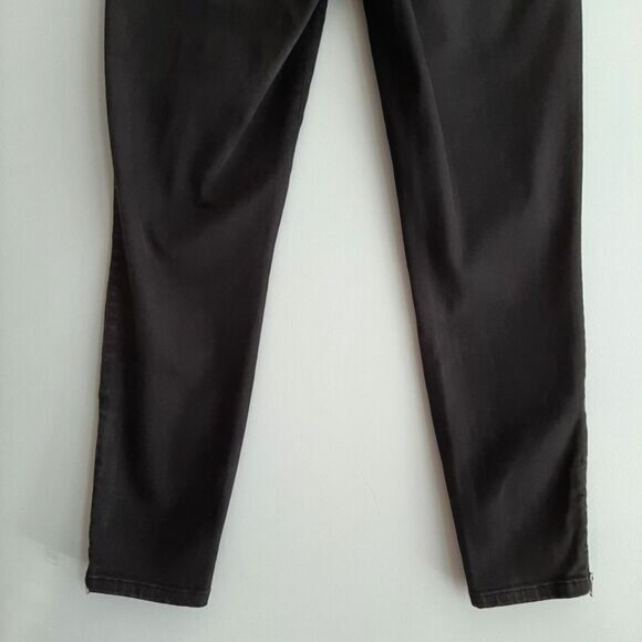 CLUB MONACO / Skinny Crop Black Jeans Ankle Zip Sz 6 - Picture 8 of 10